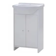 Cabinet with sink Astor, White gloss, 50 cm